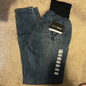 BNWT Indigo blue tall maternity jeans ML